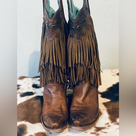 Corral Vintage Fringe Boots - Picture 3 of 10